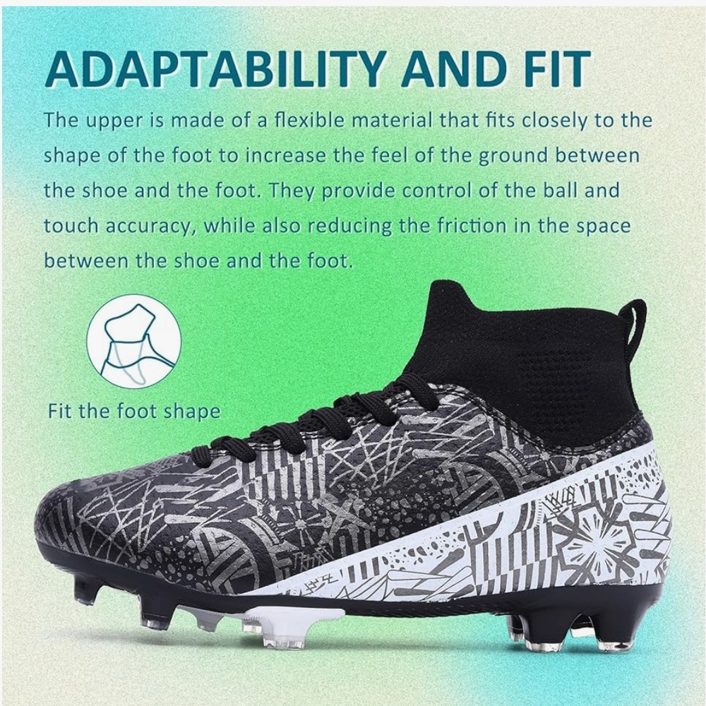 Kids Black And Gold  Soccer Cleats, Unisex Cleats , Soccer Or Football , Ect..,